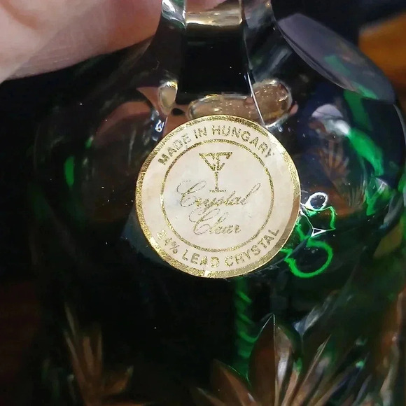 Vintage West Germany House of Global Art emerald green Cut to Clear Crystal Bell - Picture 4 of 9